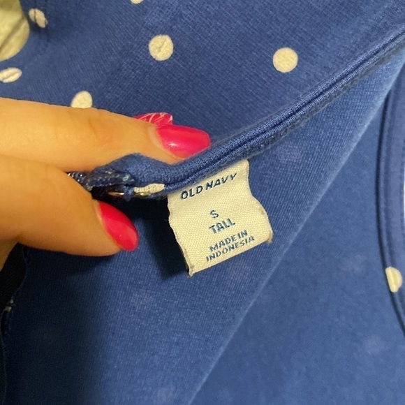 Gap | Blue polkadot ruffle hem and sleeve midi dress | Size small - Picture 9 of 10